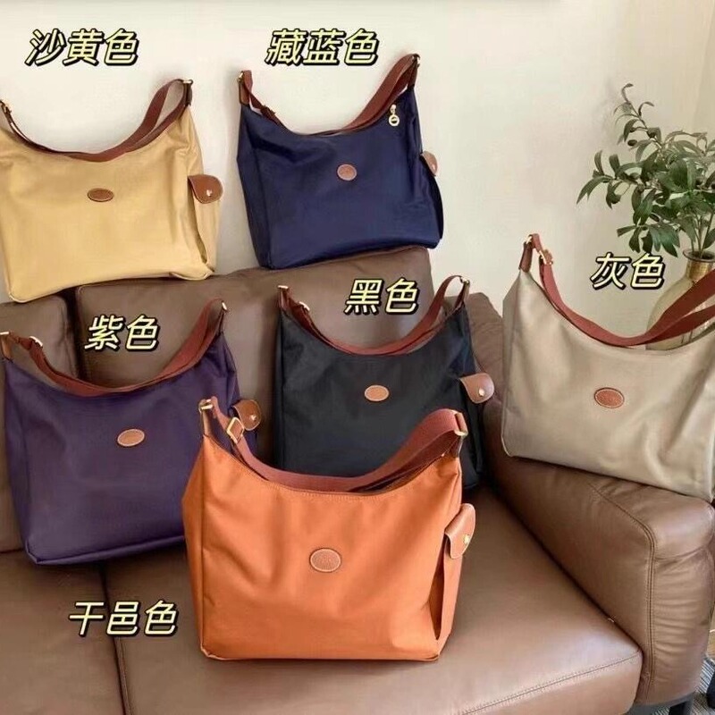 Longxiang Bag Hobo Messenger Bag Faye Wong's Same Style Large Capacity Tote Bag Nylon Shoulder Bag Waterproof Armpit Bag Women's Bag