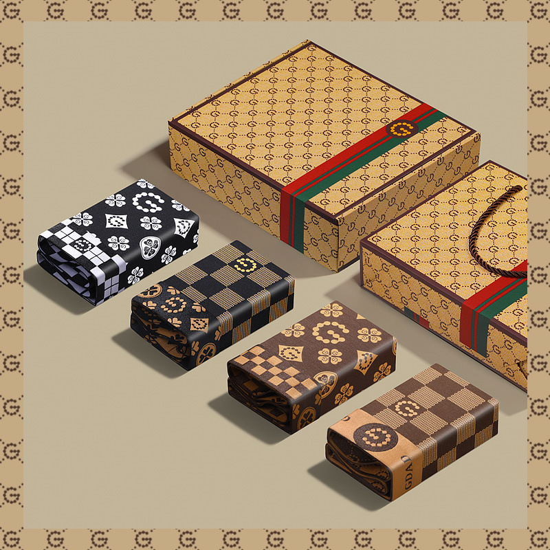 [파이브플라워 블랙 + 체커블랙 + 파이브플라워 브라운 + 체커 브라운]