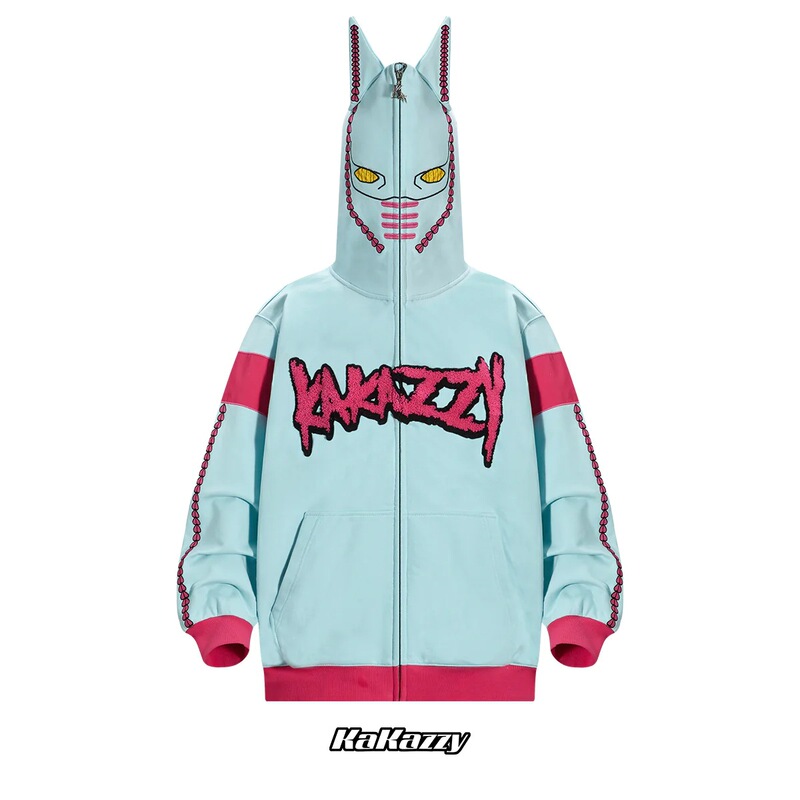Cross-border kakaz kakazzy fashion brand Full Pull cosplay3D digital printing hoodie zipper to top hooded