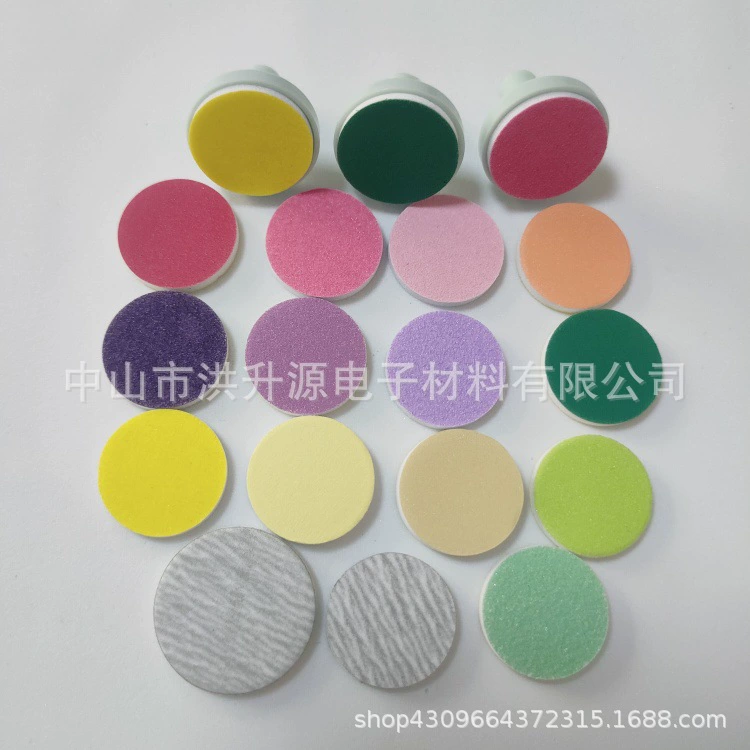 Производитель самоклеящихся пилок для ногтей, оптовая продажа круглых губчатых подушечек, шлифовальных дисков, цветной наждачной бумаги