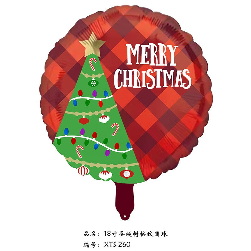 クロスボーダークリスマスサンタクロース杖ヘラジカスノーフレーク雪だるま漫画アルミフィルムバルーンクリスマスパーティー装飾ボール|undefined