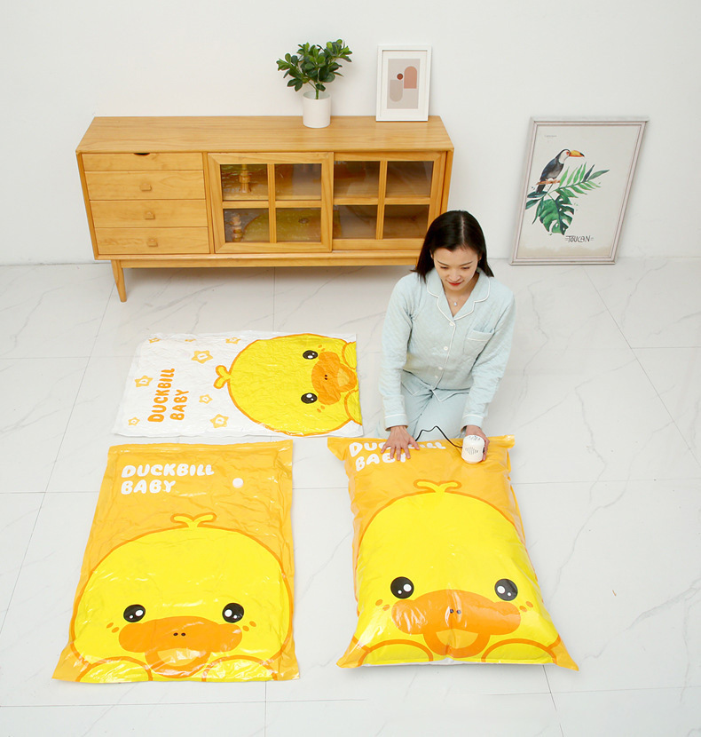 Household Cartoon Duck Vacuum Compression Bags