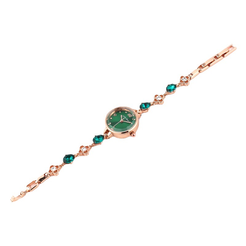 Mira TikTok Live popular pequeño reloj verde simple elegante reloj de pulsera de mujer reloj de regalo reloj de jade