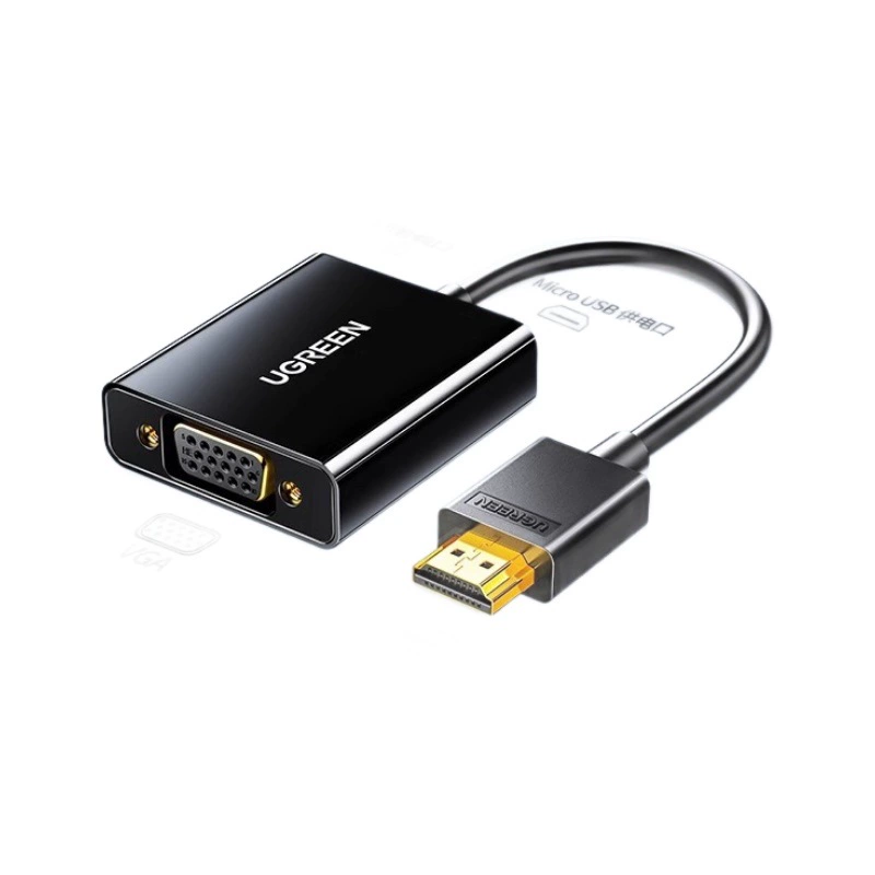 Преобразователь HDMI в VGA с аудиоинтерфейсом для ноутбука/планшета/ресивера