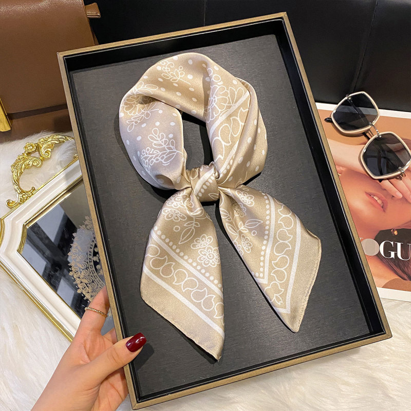 Spring, Autumn and Summer Sun Protection 70 Small Square Scarf Women's High-End Gauze Scarf Scarf Matchinging Shirt Decoration Wholesale