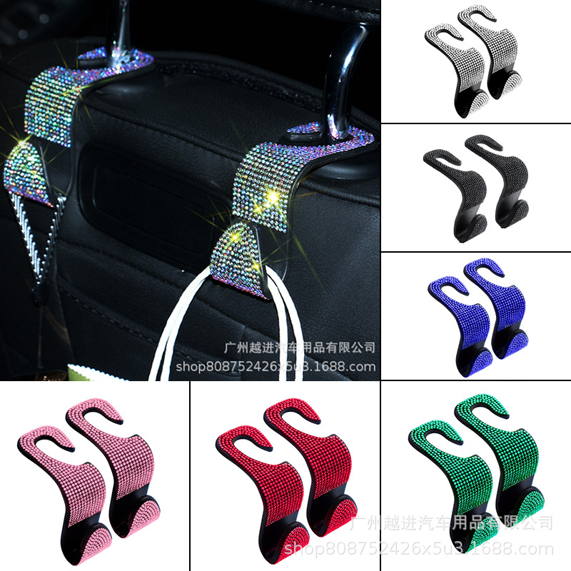 Car Seat Back Hot Diamond Hook Hidden Car Seat Back Creative Car Multifunctional Seat Hook Bag
