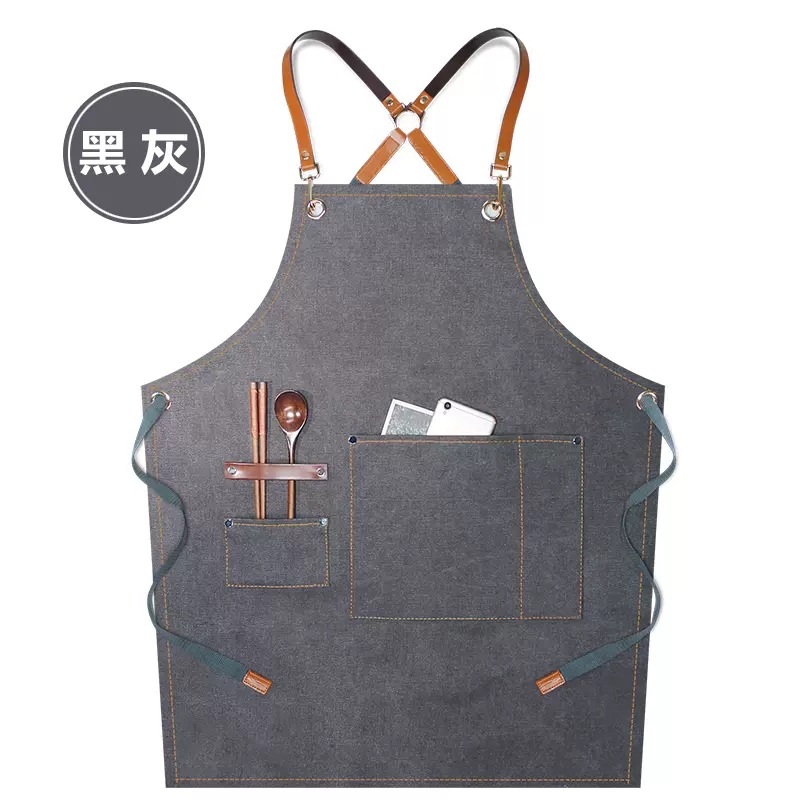 Semi-tejido medio de cuero negro y gris