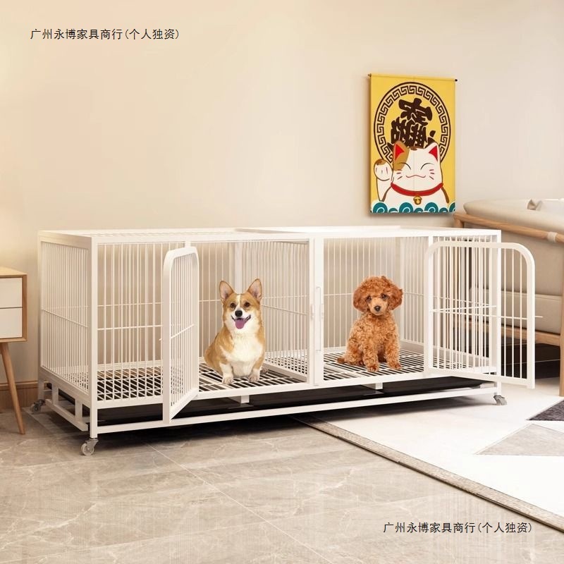 宠物狗笼子中大型犬家用室内分离带厕所边牧金毛比熊狗笼狗窝猫笼|undefined