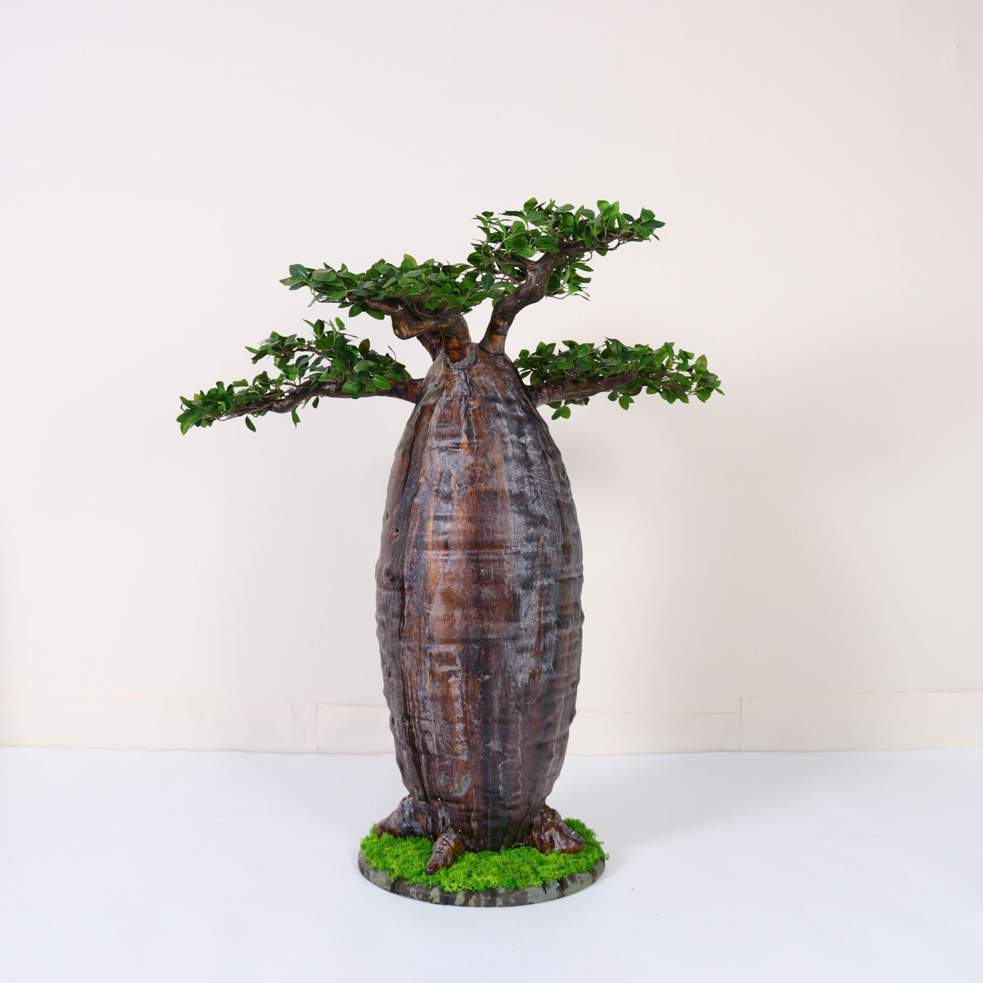 Simulación de plantas verdes, baobab en maceta, árbol falso artificial, decoración de piso grande, decoración de paisaje, planta de desierto tropical