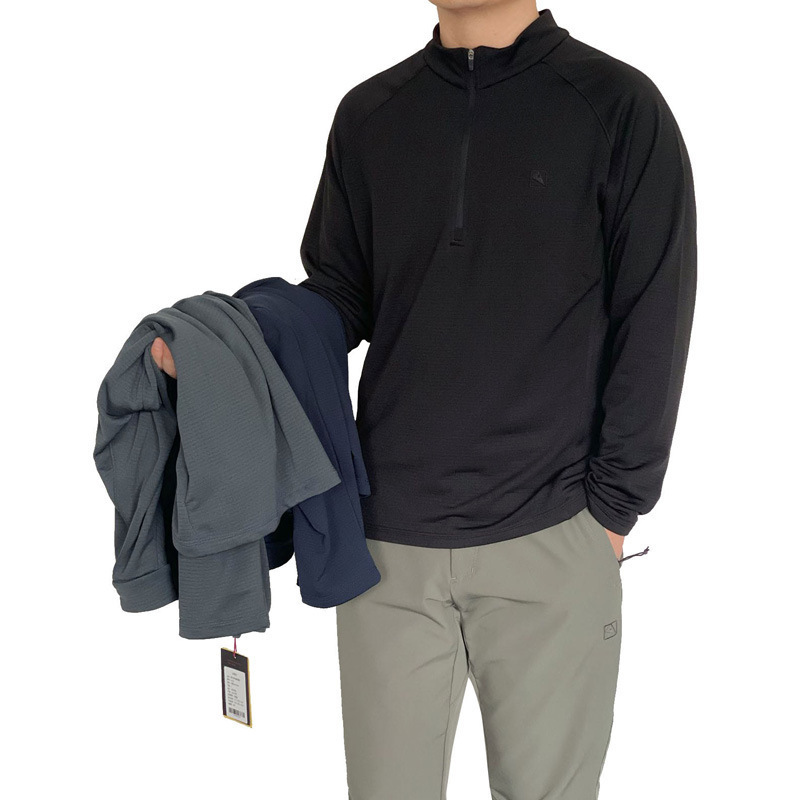 'Half-High Collar' Triangle Collar Men's New Autumn and Winter Plaid Fleece Half-High Collar Long-Sleeve Sweatshirt Warm Base Layer Shirt 'Half-High Collar' Triangle Collar Men's New Autumn and Winter Plaid Fleece Half-High Collar Long-Sleeve Sweatshirt Warm Base Layer Shirt