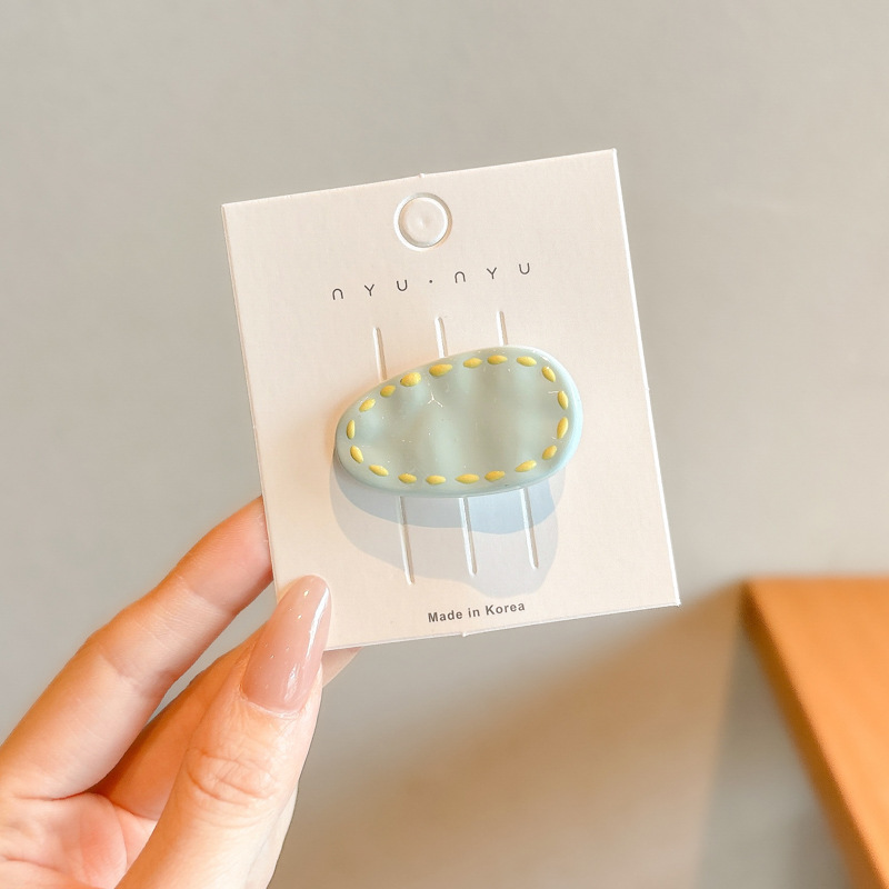 Crema ondulado punto arco clip para el cabello de la mujer adorable lateral cabello roto frisa clip de boca de pato clip para la niña clip para el cabello