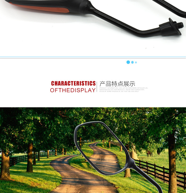 Universal Rearview Mirror for Scooter, Electric Vehicle Reflector Suitable for Ghostfire, Golden Hero, Jialing Modified Reversing Mirror