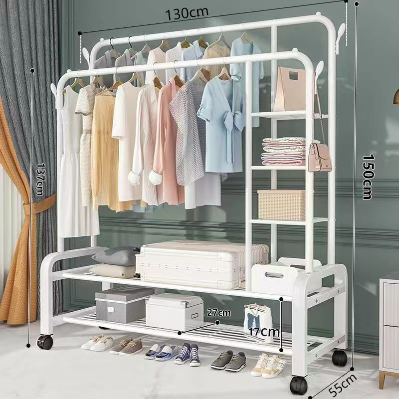 Combinación percha de ropa zapatos sombreros quilt tipo suelo balcón dormitorio sombreros gancho de almacenamiento de productos fabricantes de comercio exterior secado plegable