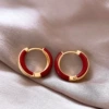 Burgundy earrings