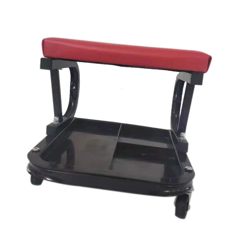 Taburete giratorio con ruedas para mantenimiento estético, construcción, pulido, reparación de automóviles, taburete para reparación de automóviles, tabla reclinable.