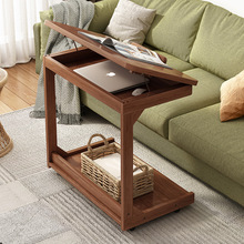 家用客厅可移动茶几带轮翻盖实木边几沙发边柜小户型简约床边桌子
