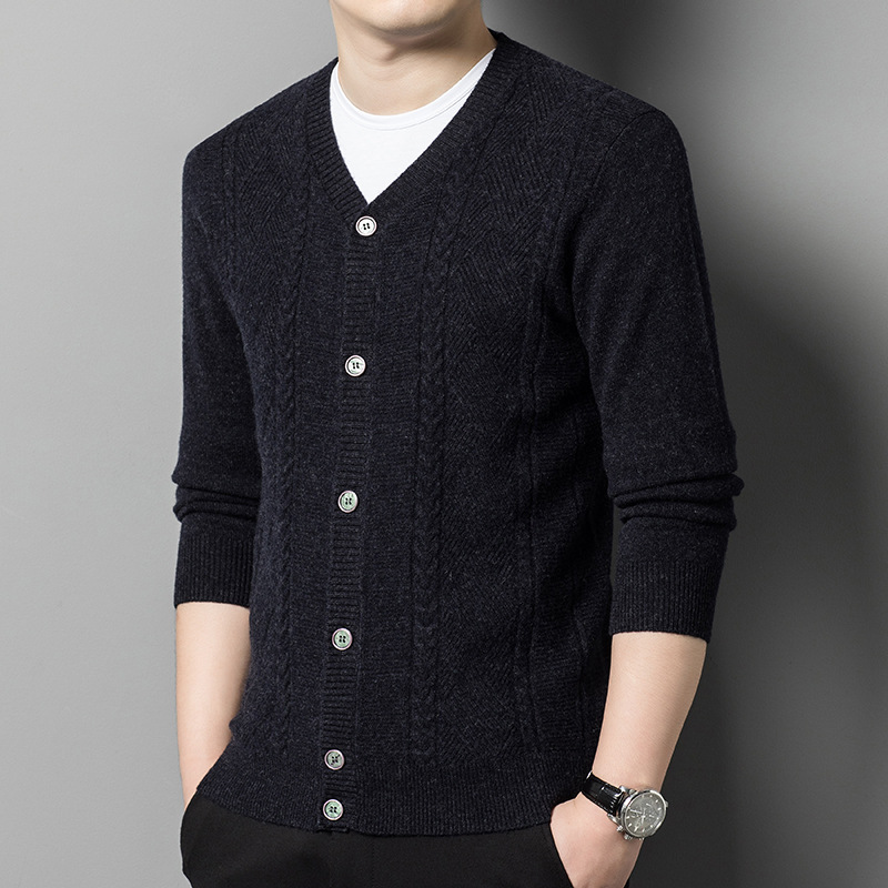 Pull en laine à col mi-haut pour homme, décontracté, à capuche, à manches longues, tendance, hiver 2024_voghion.com