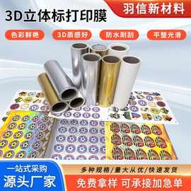 厂家直销烫贴钻片材烫钻卷材不干胶PE透明打印膜3D立体标打印膜