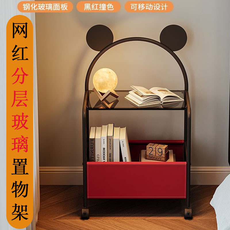 小推车收纳架家用客厅零食数倍杂物置物架可移动床头柜厂家批发
