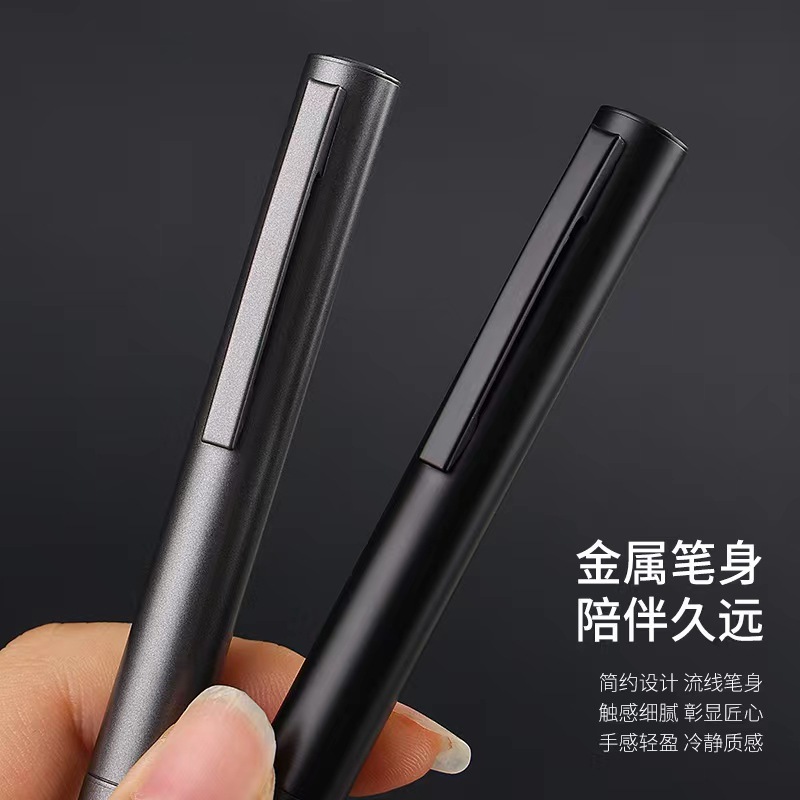 Ruirui pluma cuadrada Bolígrafo De Metal sin fugas de tinta de alto valor de color giratorio oficina de negocios bolígrafo Notebook pluma a juego