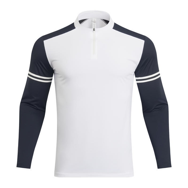 Primavera deportiva de secado de manga larga camiseta de entrenamiento de tenis de semi-cremallera ropa de ciclismo al aire libre para hombres y mujeres