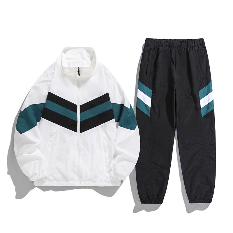 Primavera y otoño nuevos trajes deportivos de moda chaqueta de marca de moda para hombres empalmado moda versátil traje casual chaqueta de hombre otoño