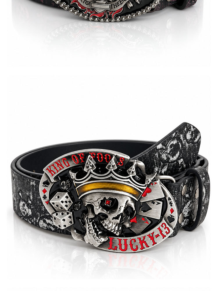 Vintage Skull Belt erkek retro kafatası bel kemeri punk motosiklet tarzı metal tokali trendyçi deri kemer