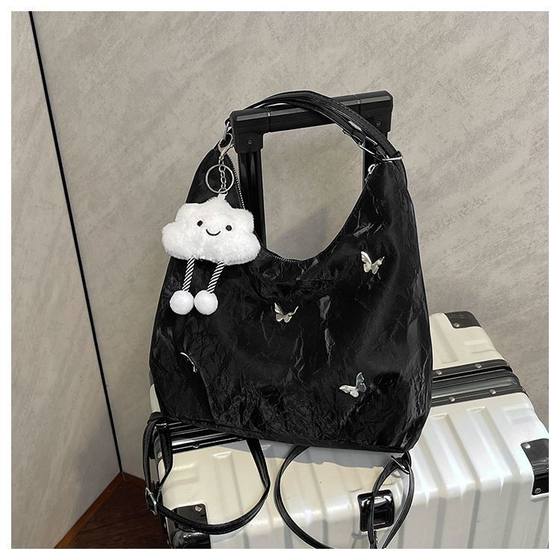 Women's Bag Large Capacity Butterfly Decoration Shoulder Bag 2024 New Fashion Commuter Backpack Multi-use Tote Bag