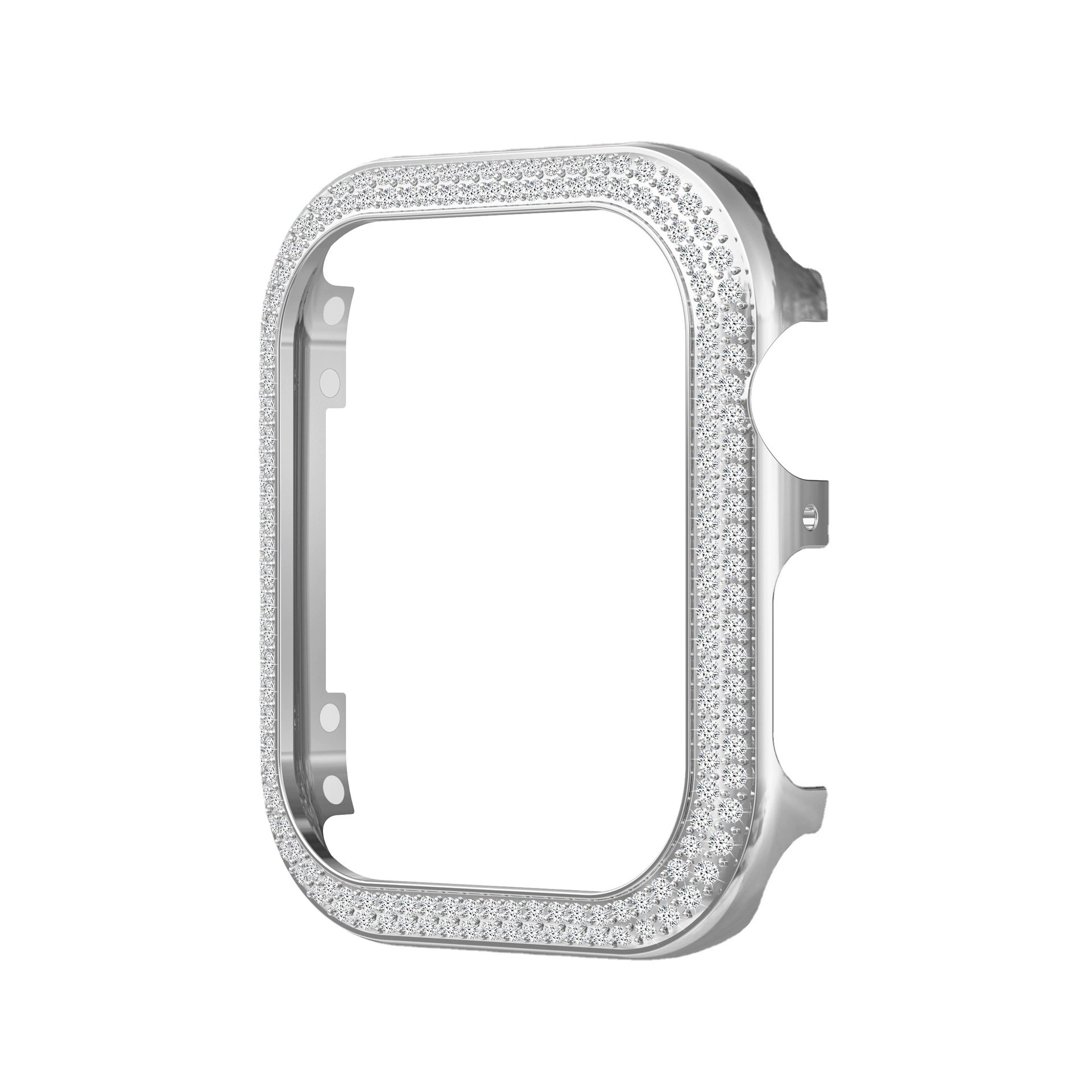 Совместимо с браслетом Apple Watch 4-6 поколения/SE, корпус защитный с двойной ряд Diamond-Inlaid, электропромывание
