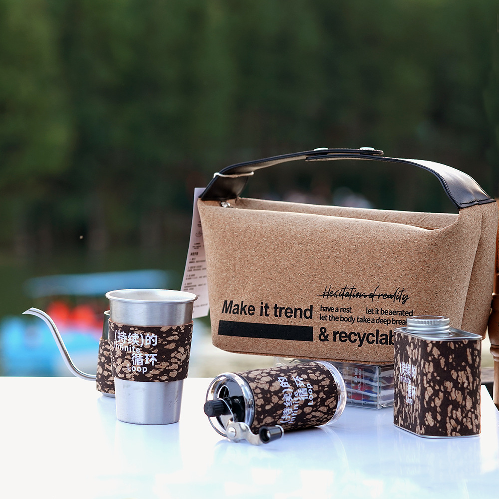 Regalos de negocios residuos de café mano set de café camping equipo de café portátil cafetera de café