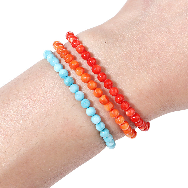 Fashion Gradient Color Shell Punching Jewelry Accessories 1 Piece