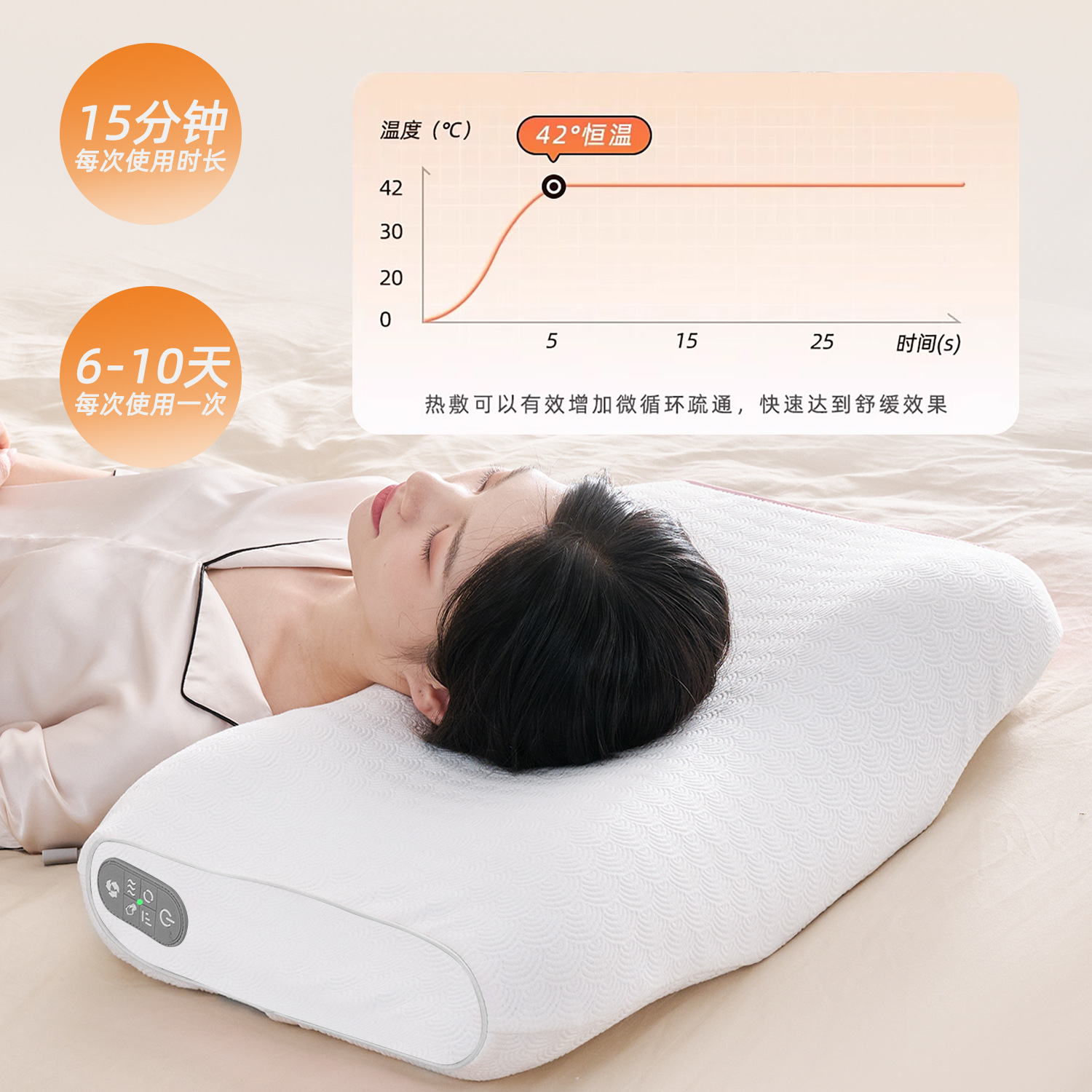 almohada de masaje transfronterizo de hombro y cuello almohada de compresión caliente de todo el cuerpo de hombro y cuello cintura almohada de masaje térmico multifuncional para padres almohada