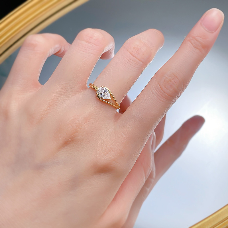 All Seasons Season 925 Sterling Silver High Carbon Diamond Geometric Rings 925 Sterling Silver Rings