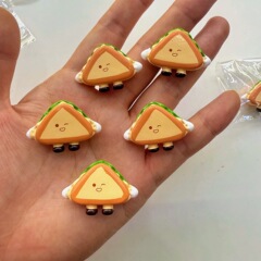 可爱下午茶手绘三角饼干创意潮流diy钥匙扣书包挂件