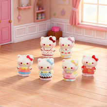 微景观小摆件创意卡通kt猫 diy客厅装饰品树脂萌粒车载桌面小摆件