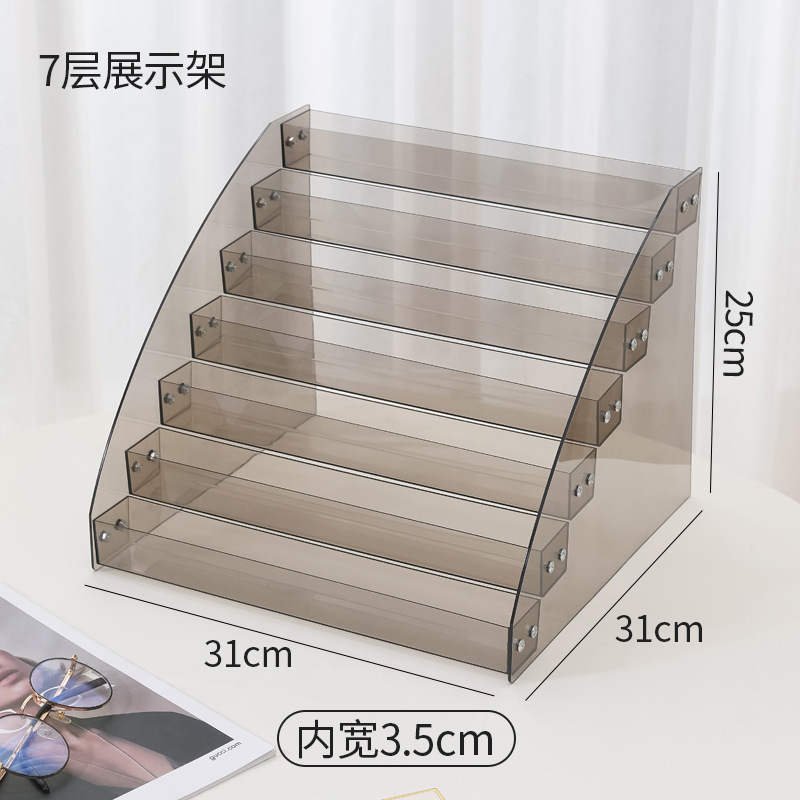 亚克力手办玩偶阶梯式陈列架多层香水化妆品收纳盒烟架桌面置厂家|undefined