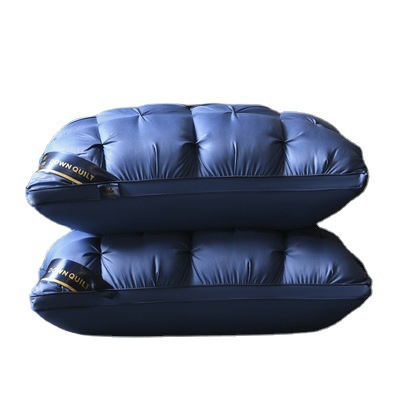Hotel five-star hotel version feather velvet neck pillow core adult non-collapsing bread pillow wholesale one-piece drop shipping