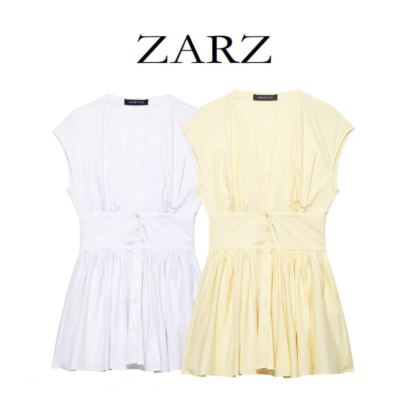 Zarz Self-Made European and American Style New Women's Fashion Chic Poplin Mini Dress 4661/348/725 Zarz Self-Made European and American Style New Women's Fashion Chic Poplin Mini Dress 4661/348/725