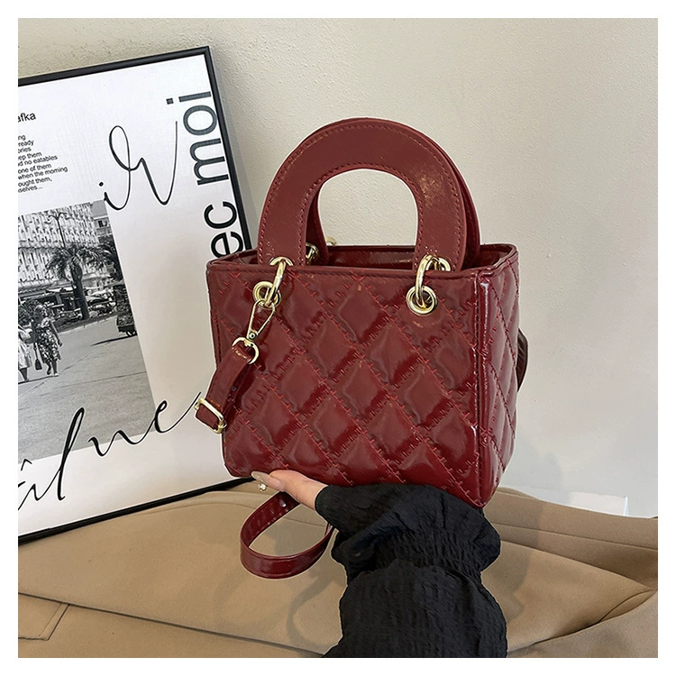 Карманная сумка через плечо с Quilted стиль-верхняя ручка небольшая crossbody 24×18×11 см