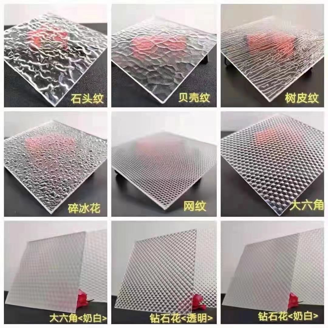 Tablero acrílico transparente Changhong a rayas, patrón de piedra, tablero de plexiglás colorido, espesor de corte, procesamiento de ondas de agua amplia