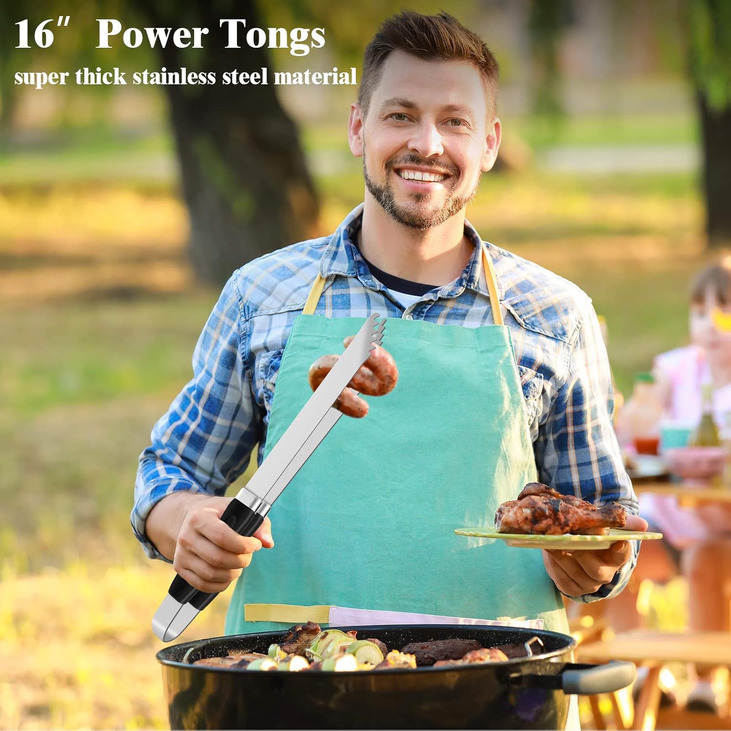 Amazon Cross-border Hot Sale Grill Tool Set de acero inoxidable Grill Kit de BBQ al aire libre