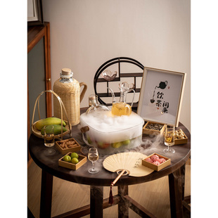 Encircled oven iced tea tools tea set accessories cold extraction bottle spring boiled iced tea basin utensils Daquan equipment decoration utensils