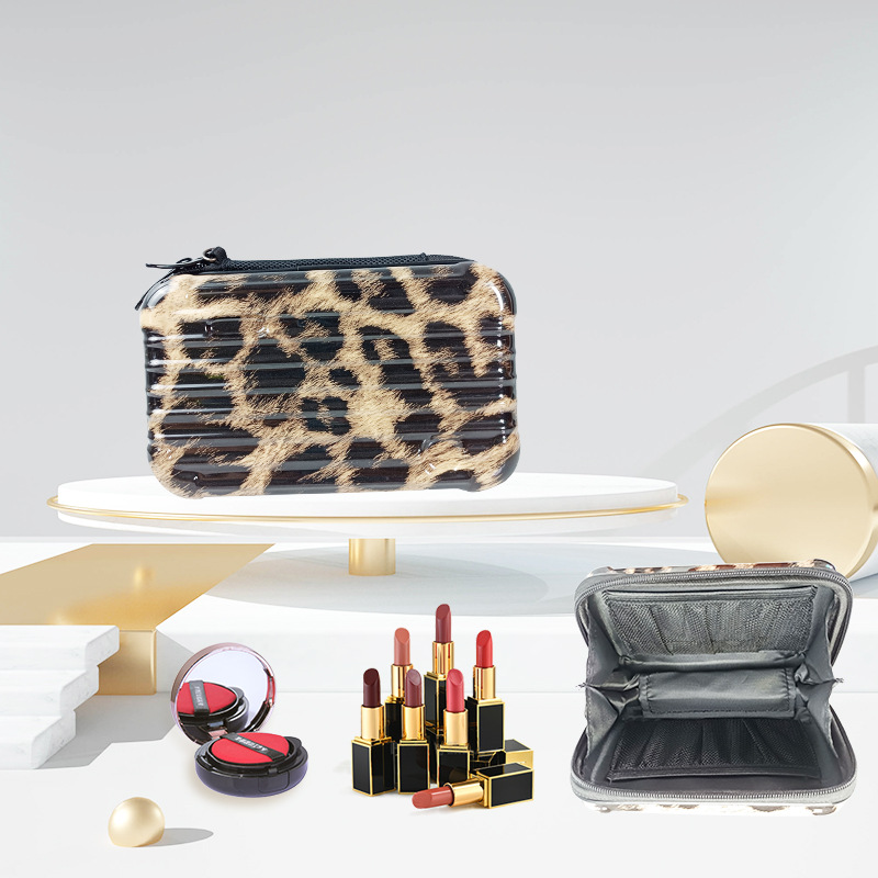 new pattern Cosmetics Storage bag waterproof Wash bag Leopard package travel Cosmetic Mini Pass the night fashion Gift box