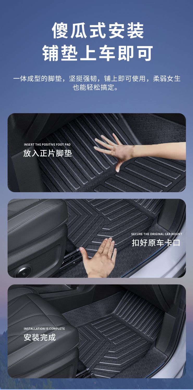 Suitable for Cadillac Xt5 Floor Mats Surrounding 16-25 Xt5 Interior Tpe Car Floor Mats Trunk Mats