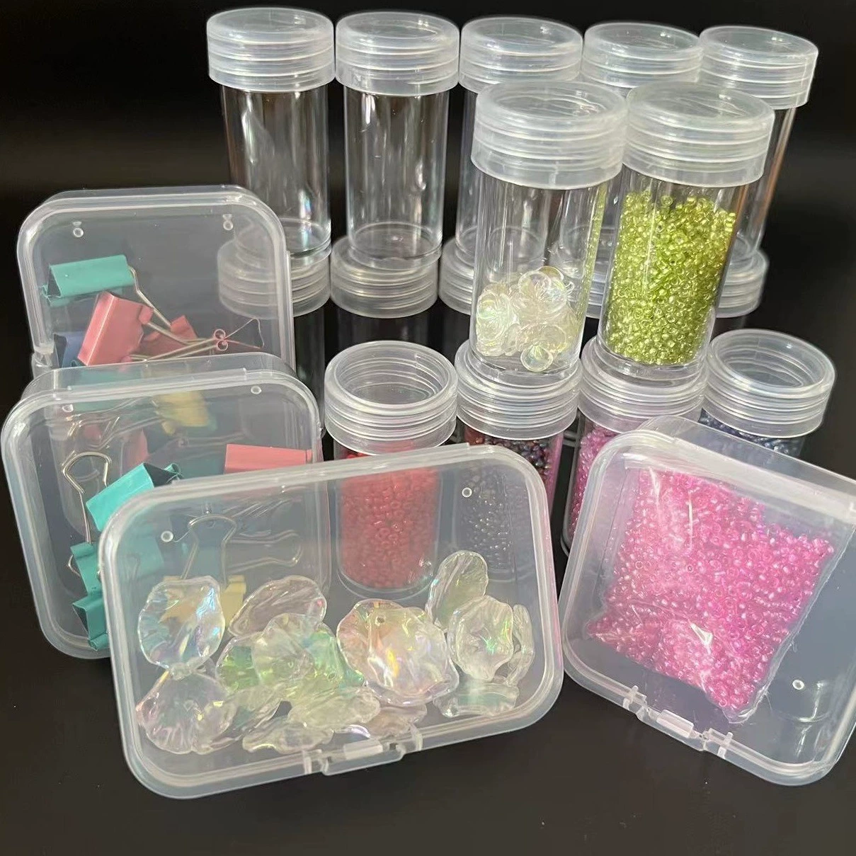 Пустая коробка с байонетом прямоугольная крышка PP прозрачный фиксатор пластиковая коробка для хранения маски для упаковки деталей