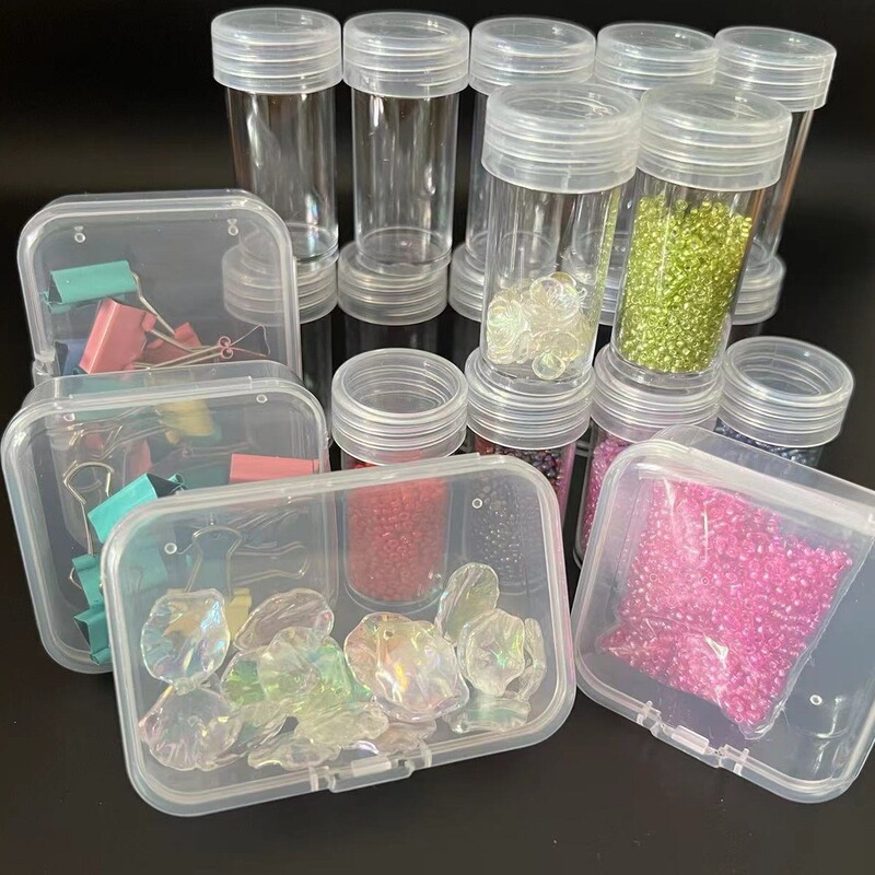4.5 5.5 6.5 7.5 Snap-On Empty Boxes Rectangular Square with Lid Pp Transparent Bead Earplug Packaging Box