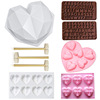 Silica gel diamond mousse, silicone mold heart shaped, french style