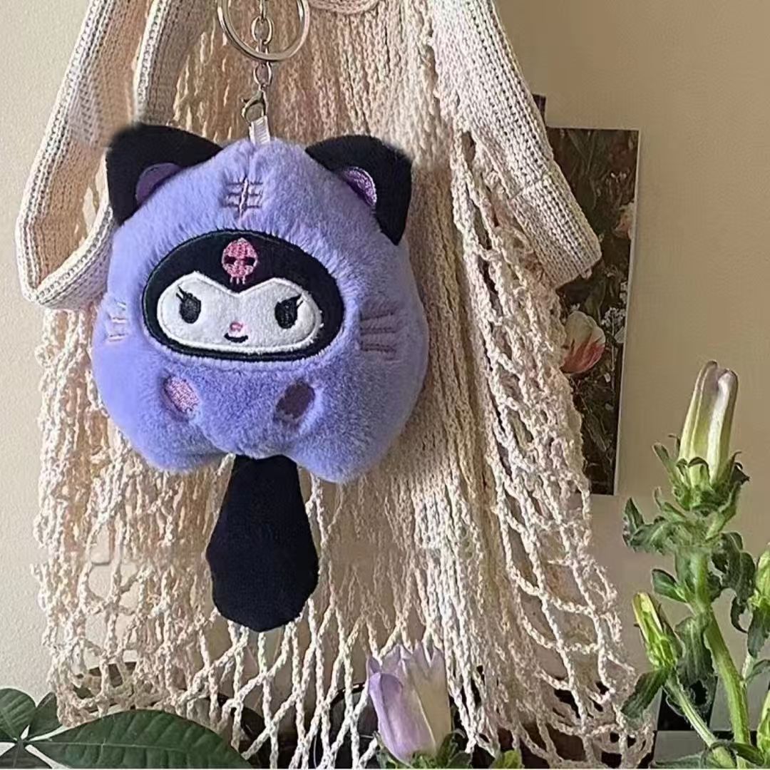 Disfraz Kitty Kitty Meimei colgante japonés para ganar dinero gato caricatura bonito payaso bolsa de pescado colgante