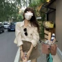 韩国春秋条纹长袖衬衫