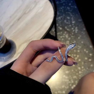 Snake Designer Ring Female ins Student Niche Design Cold Style Advanced Open Finger Ring Tide Ring